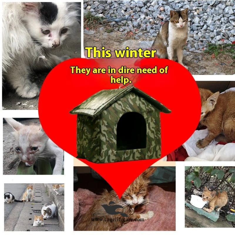 Cozy Hideaway Pet Bed For Cats & Dogs - House Hut Shape