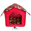 Cozy Hideaway Pet Bed For Cats & Dogs - House Hut Shape