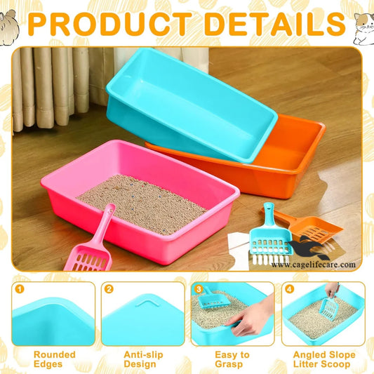 Cat & Kitten Litter Trays – High-Quality Plastic | Small, Medium & Large Sizes