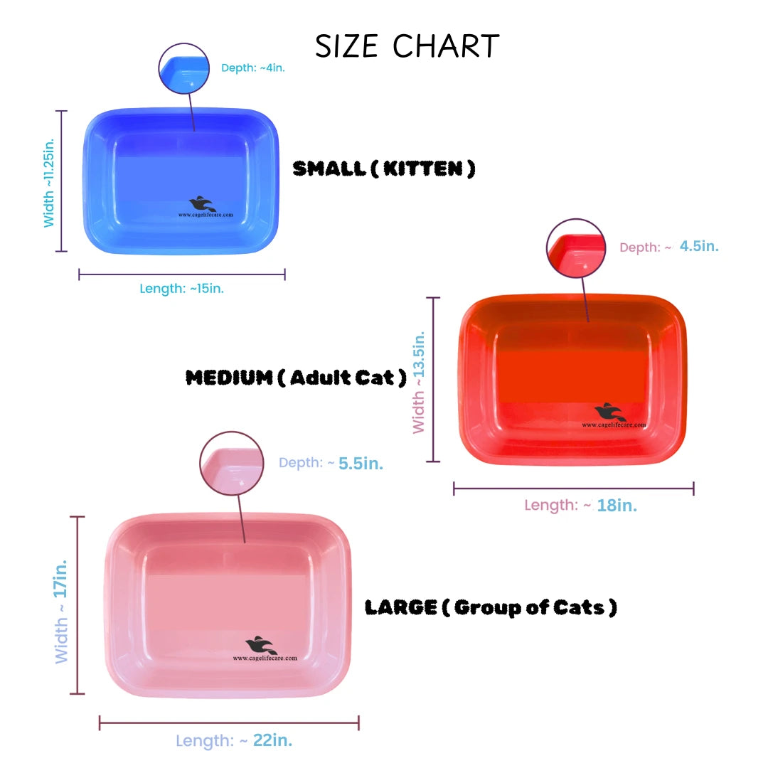 Cat & Kitten Litter Trays – High-Quality Plastic