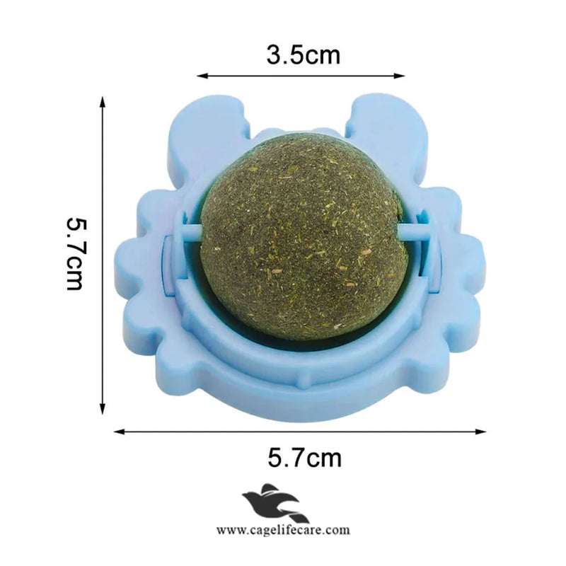 Catnip Ball Cat Snacks Toy Treats – Natural Healthy Chewing Fun wall mounted