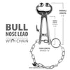 Cattle Bull Nose Holder – Heavy-Duty Bull Holder with Chain for Safe Livestock Handling