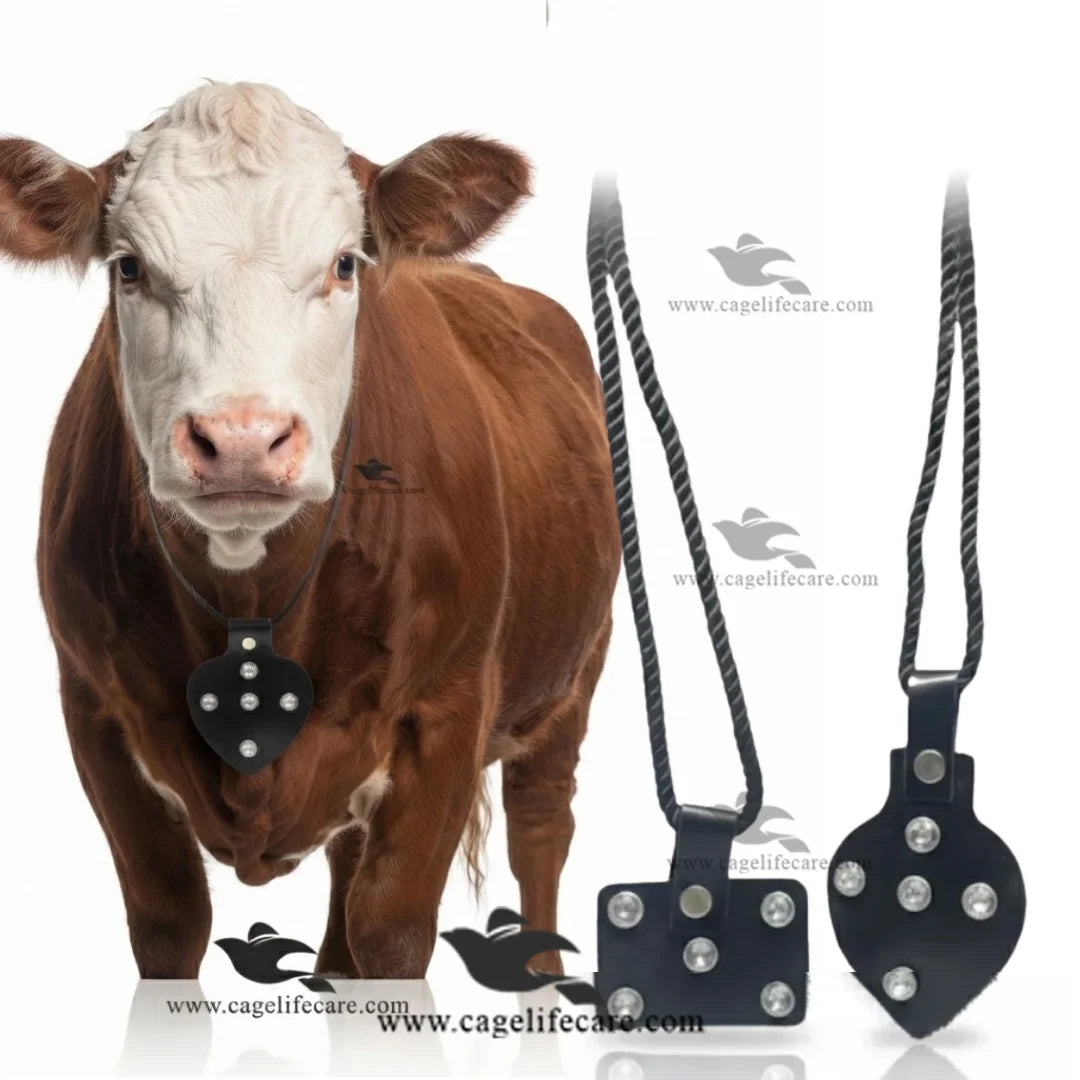 Adjustable leather cattle necklace for livestock