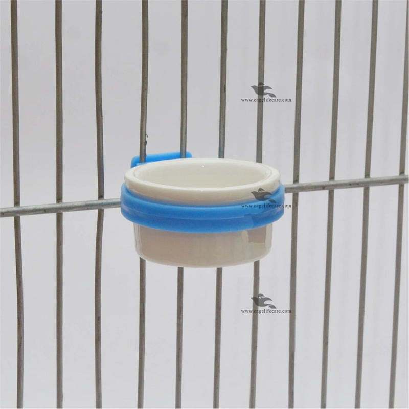 Ceramic Grit & Softfood Pot For Small Birds