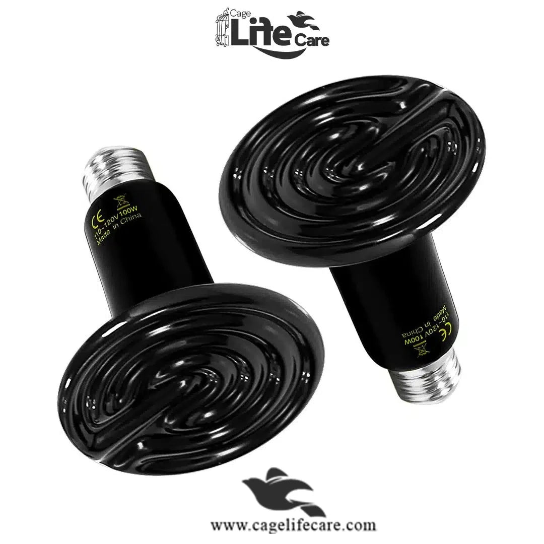 Ceramic Heat Emitter 100W - No-Light Heat for Birds & Pets