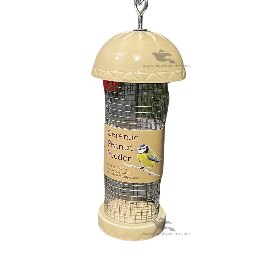 Ceramic Wild Bird Peanut Hanging Feeder