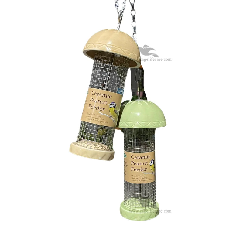 Ceramic Wild Bird Peanut Hanging Feeder