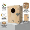 Cockatiel & Conure Breeding Box – Wooden Nest Box for Medium Parrots
