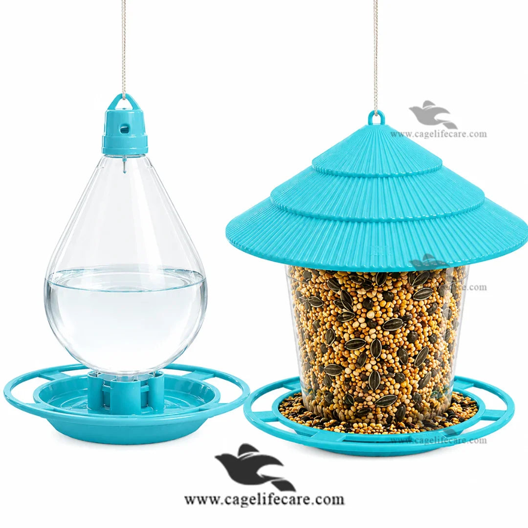 Hanging Bird Feeding Set for Garden and Balcony