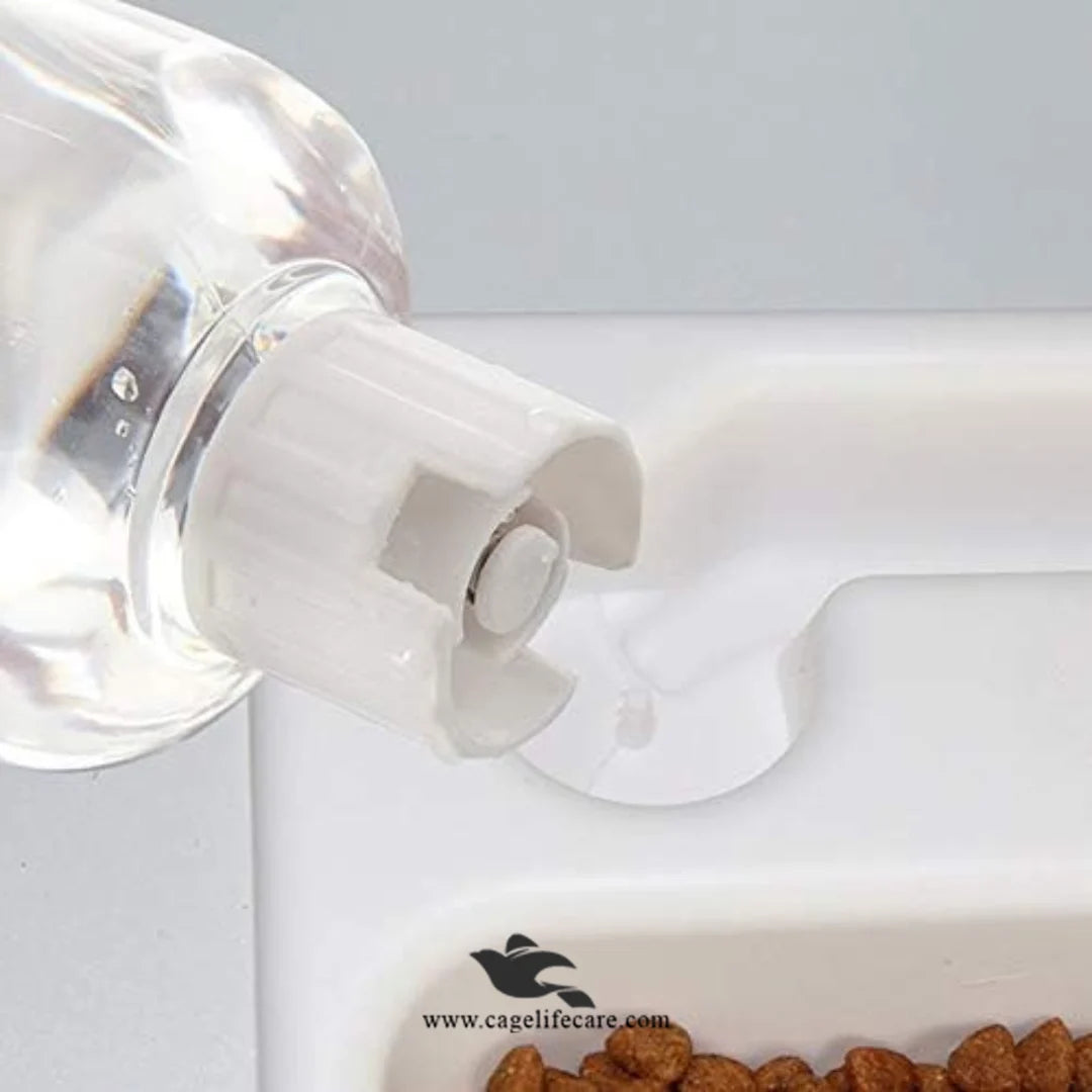 2-in-1 Automatic Food and Water Pet Bowl – Top Angle