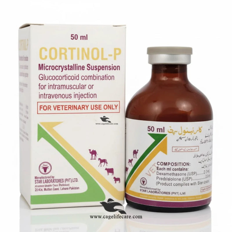 Cortinol-P Injection – Prednisolone & Dexamethasone for Livestock Health