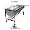 Cow & Buffalo Open Steel Bucket with Foldable Stand (4 Feet)