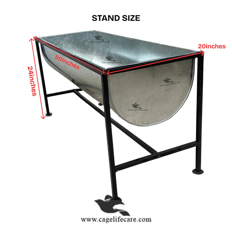 Cow & Buffalo Open Steel Bucket with Foldable Stand (4 Feet)