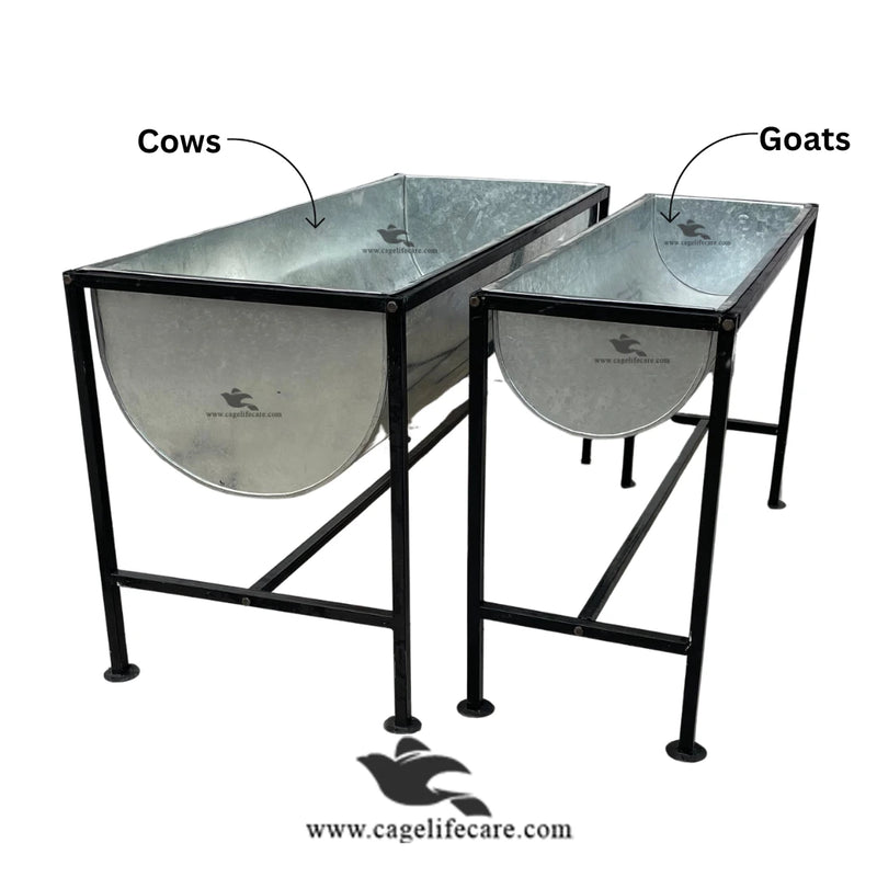 Cow & Buffalo Open Steel Bucket with Foldable Stand (4 Feet)