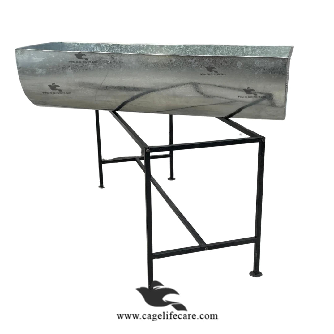 Cow & Buffalo Open Steel Bucket with Foldable Stand (4 Feet)