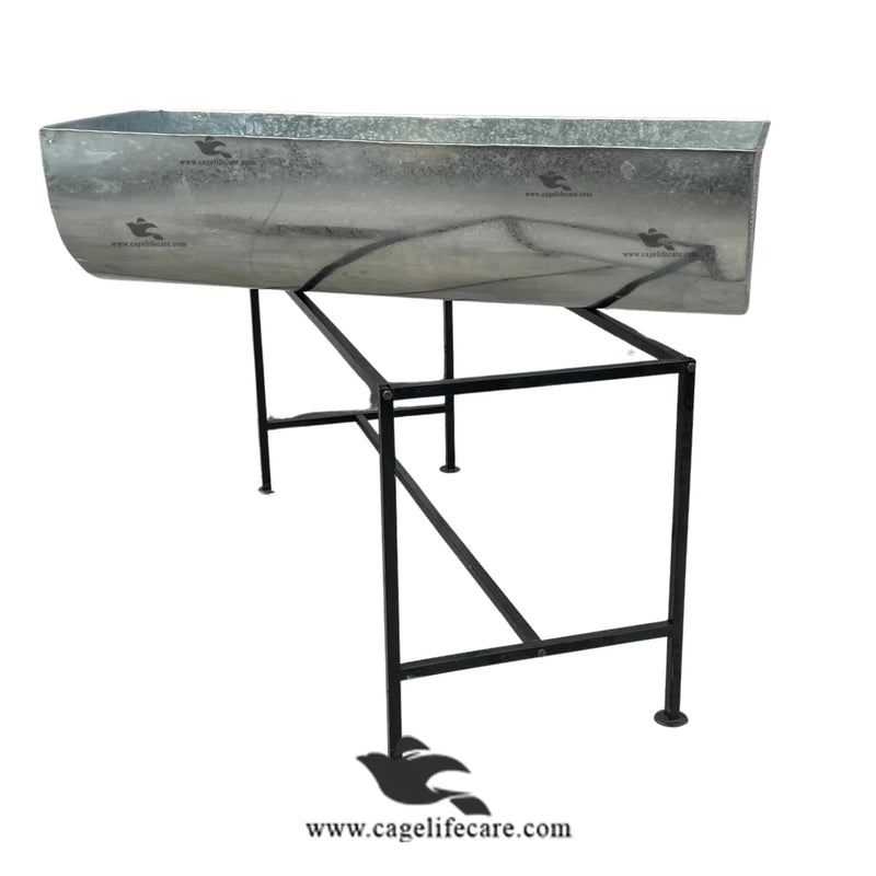 Cow & Buffalo Open Steel Bucket with Foldable Stand (4 Feet)