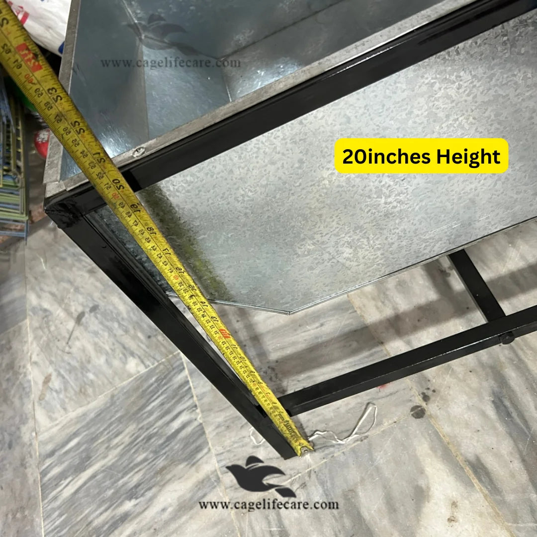 Foldable iron stand with rust-resistant bucket