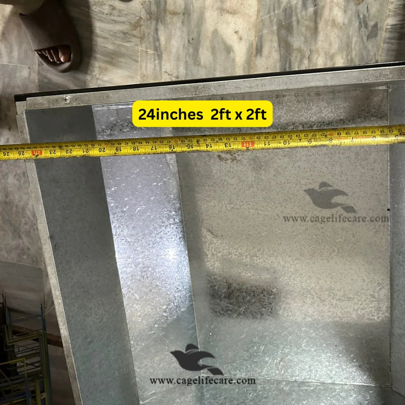 Cow & Buffalo Square (2x2 Ft) Stainless Steel Feeding Bucket with Foldable Stand