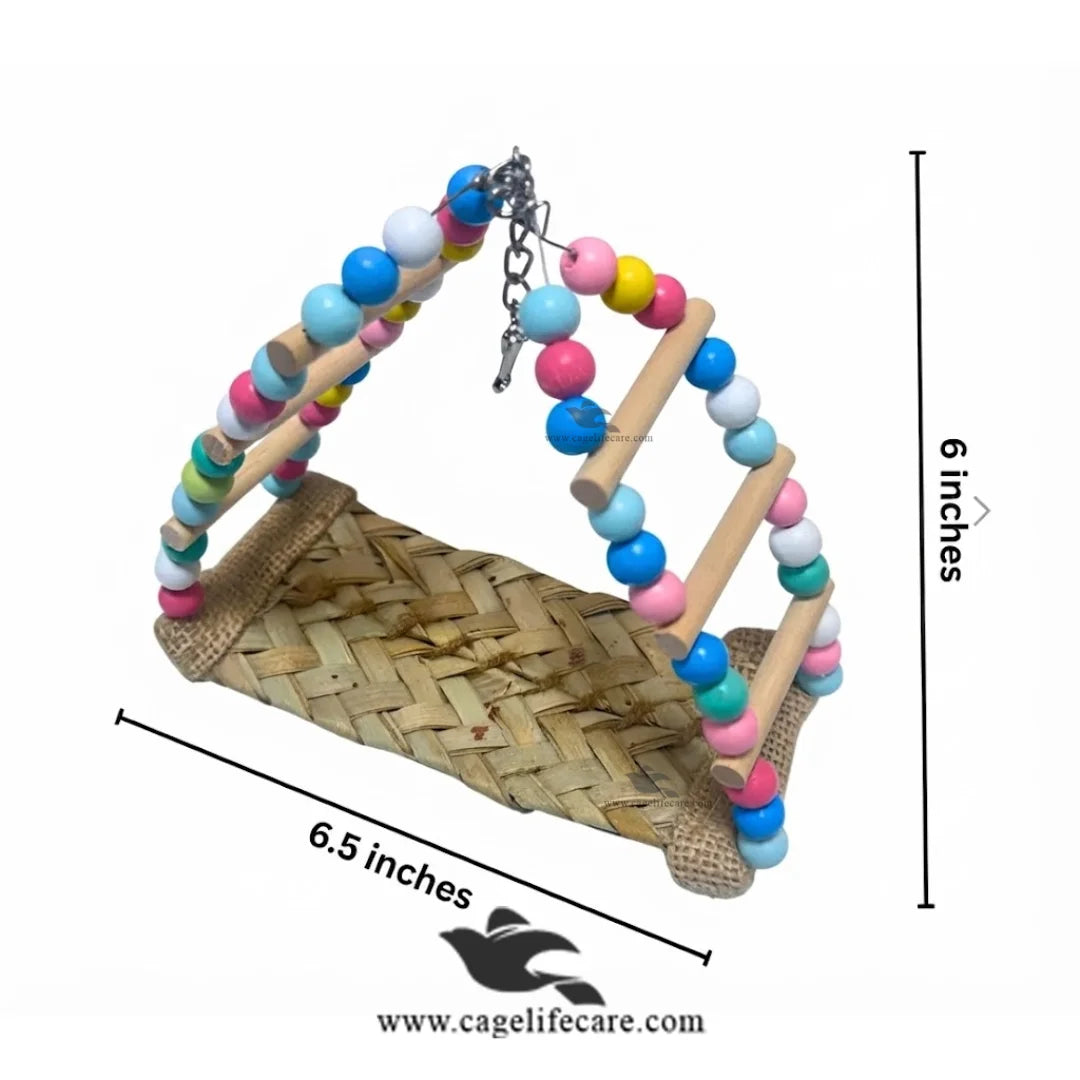 Colorful Hanging Sitting Swing for Small Birds