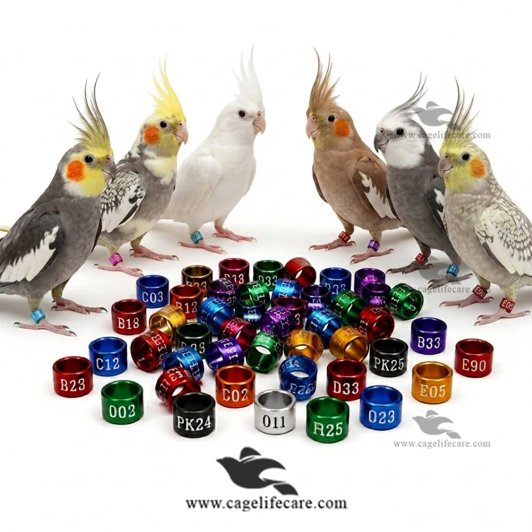 Customised Cockatiel Parrot Rings Aluminium Color Leg Rings