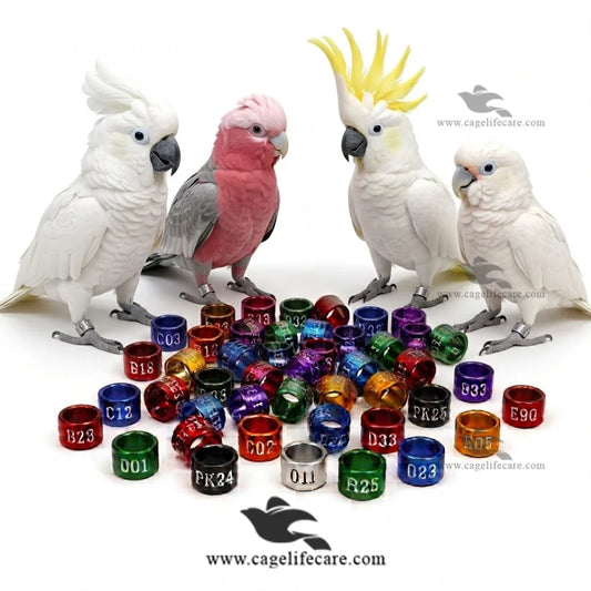 Customised Cockatoo Rings Aluminium Color Leg Rings