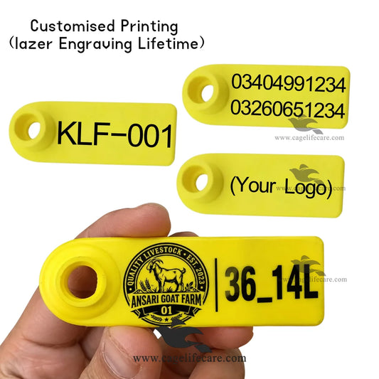 Customised Animal Ear Tags with Farm Logo and Identification Number