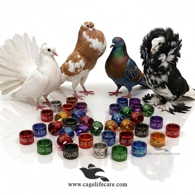 Customised Pigeon Rings — Aluminium Color Rings for Pigeon Identification and Tracking