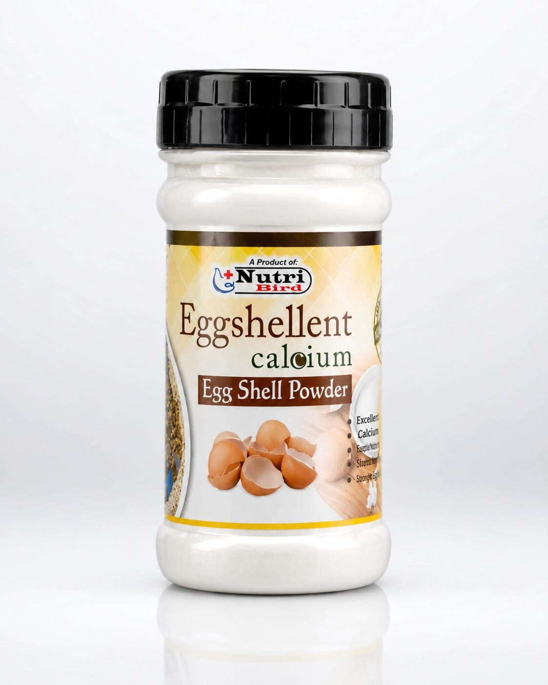 Egg Shell Powder for Birds - Natural Calcium Supplement for Strong Bones & Healthy Growth