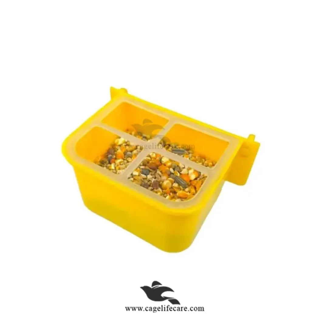 Delic Feeder Pot - No-Waste Feeder For Birds Yellow