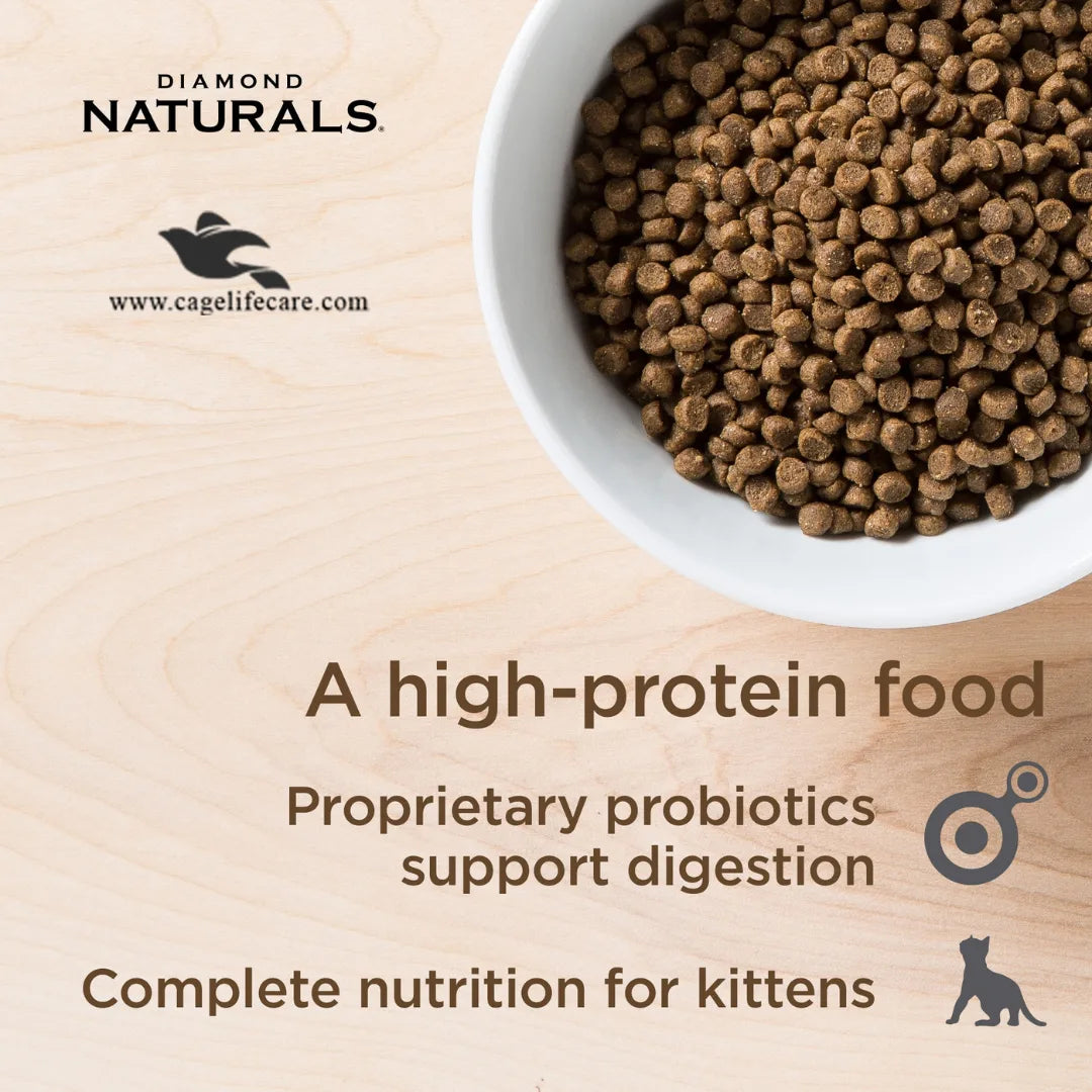 Diamond Naturals Kitten Cat Food – Chicken & Rice Formula | DHA + Probiotics | 1KG