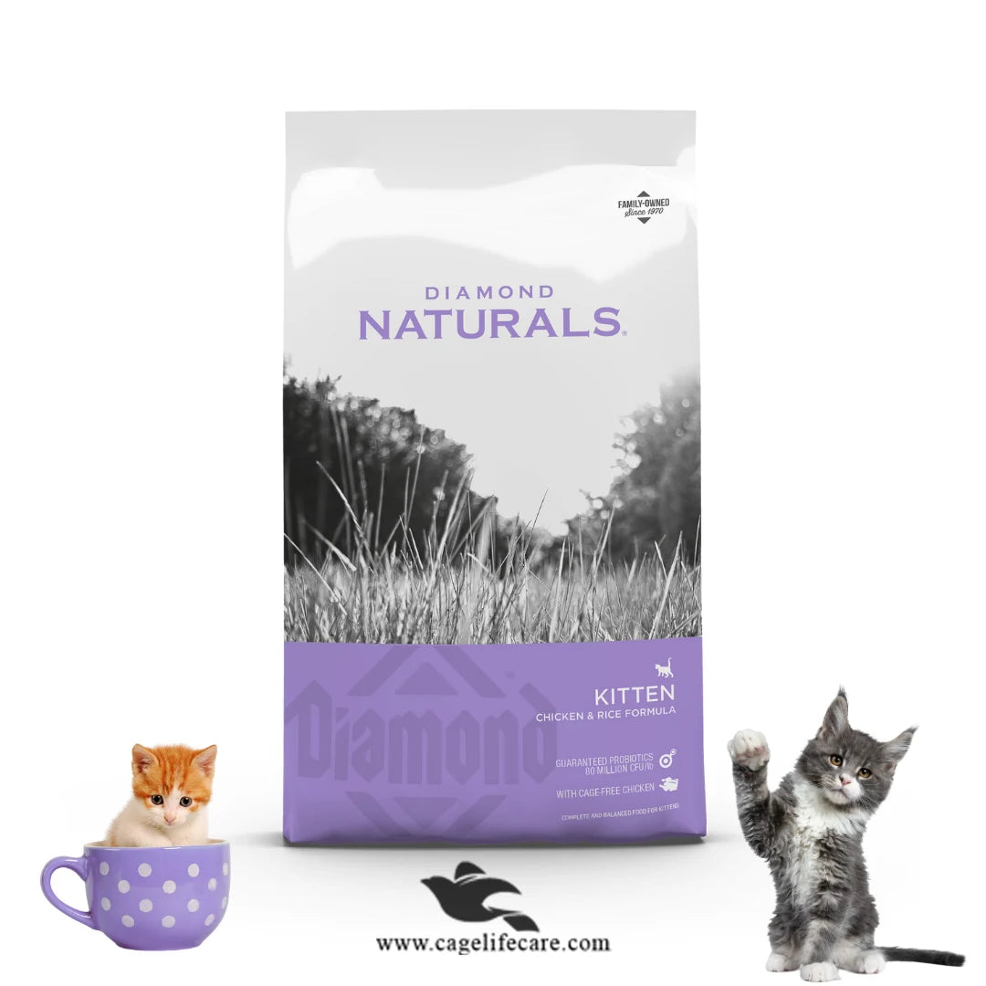 Diamond Naturals Kitten Cat Food – Chicken & Rice Formula | DHA + Probiotics | 1KG