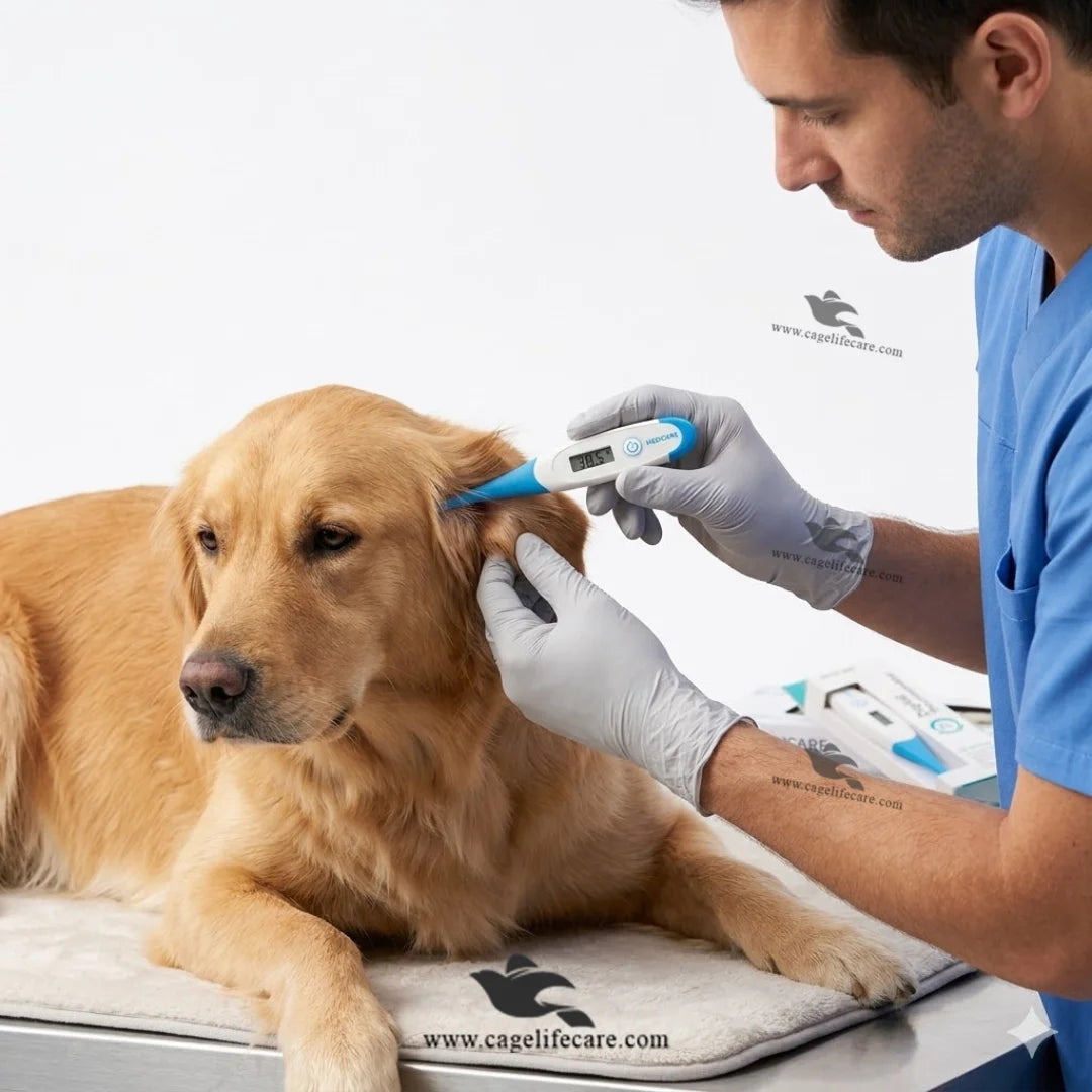 vet thermometer regular size digital display temperature device