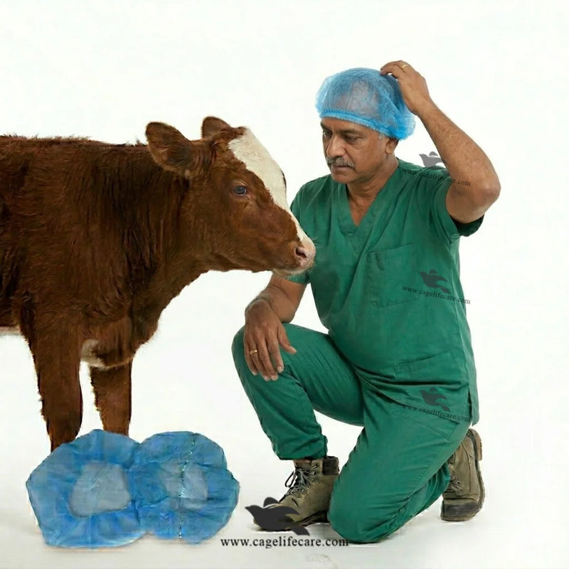 Disposable Cap – Hygiene Head Cover for Veterinary & Farm Use