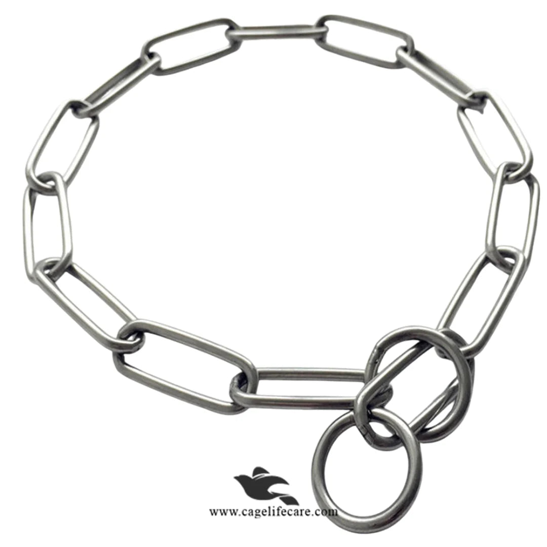 Dog Long Link Choke Chain – Stainless Steel, Durable & Comfortable