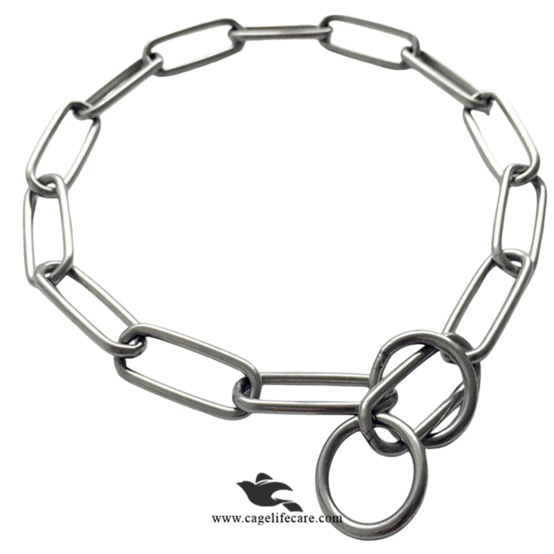 Dog Long Link Choke Chain – Stainless Steel, Durable & Comfortable
