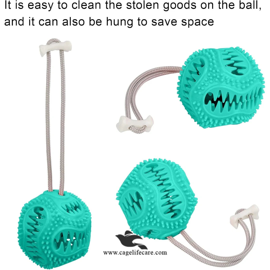 Safe non-toxic rope and rubber dog toy