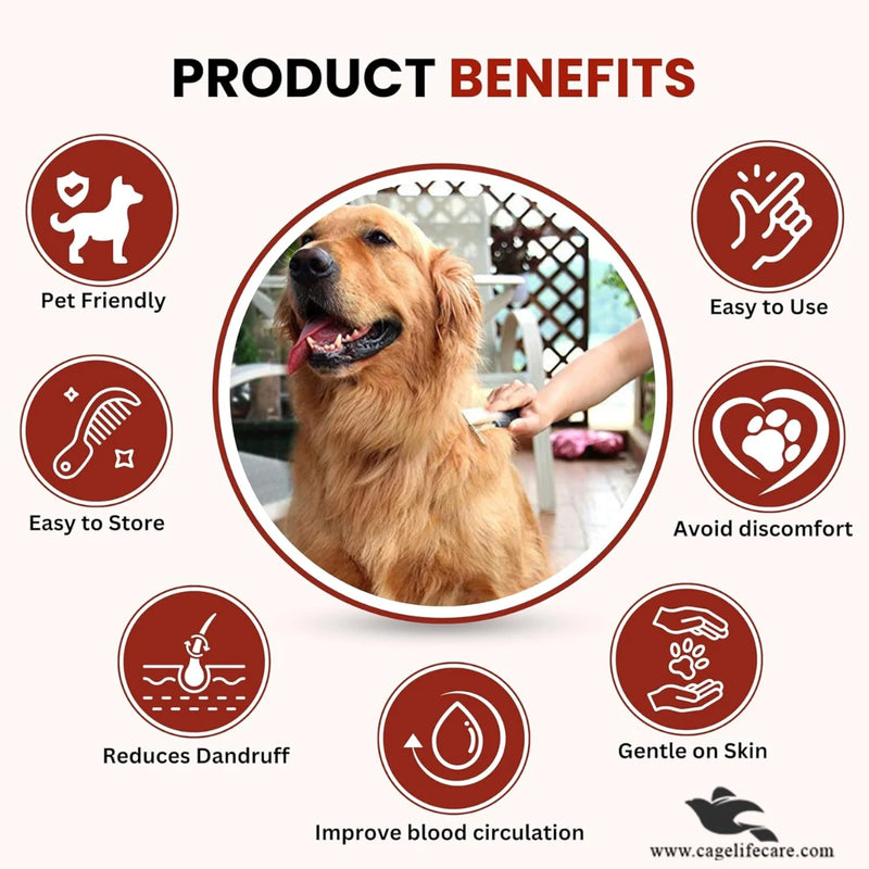Double-Sided Grooming Comb For Cats, Dogs & Small Animals