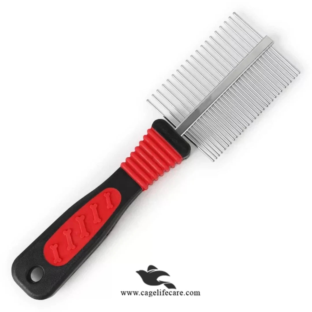 Comfortable handle grooming comb for pets