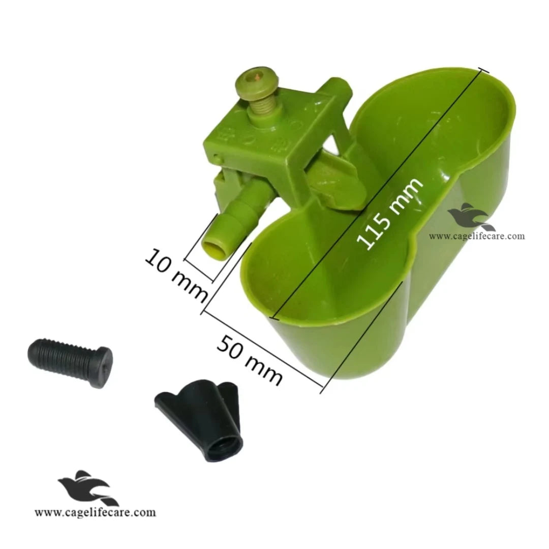 Double Drinking Bowl – Auto Waterer for Birds - diemension size each cup