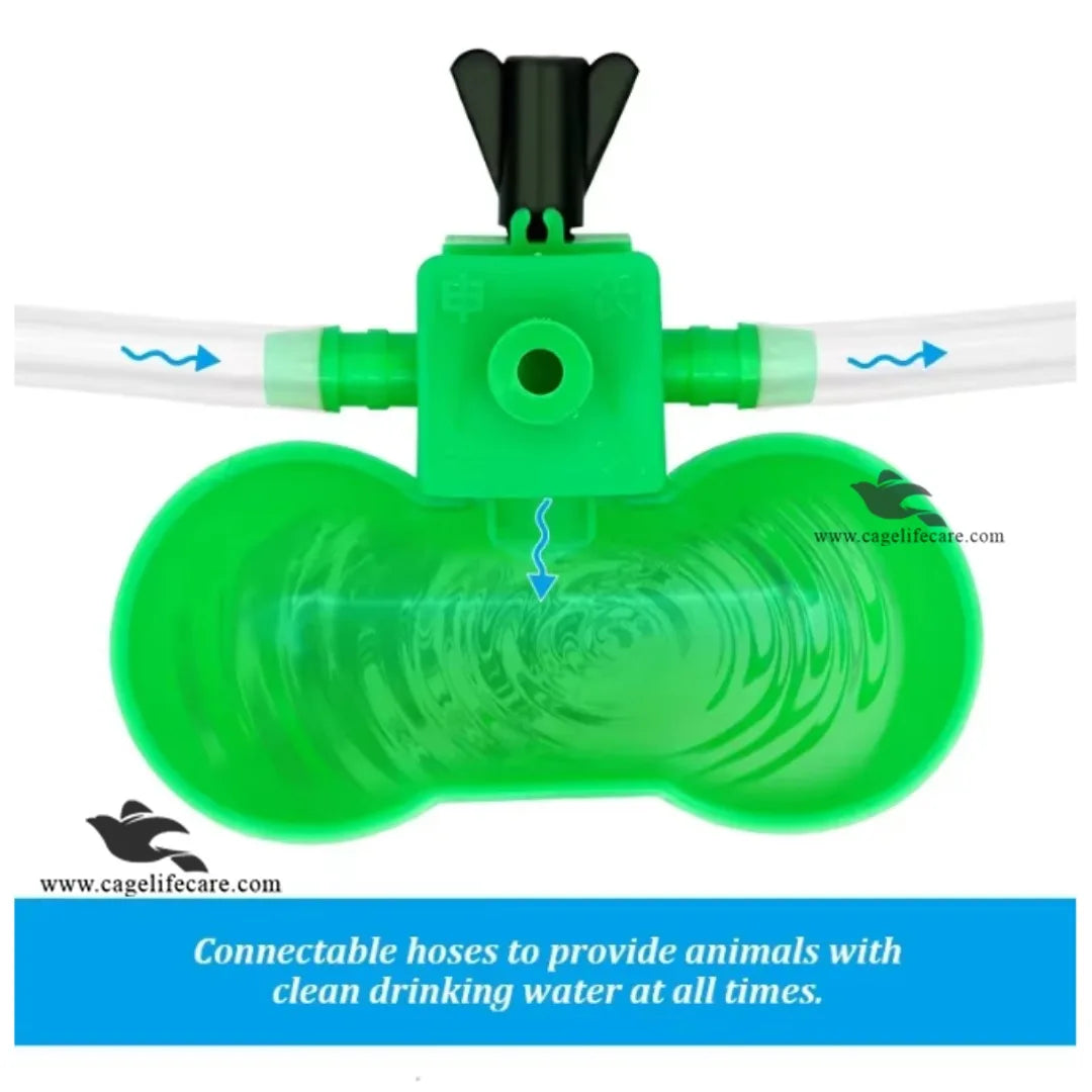 Double Drinking Bowl – Auto Waterer for Birds Non Stop Water Supply