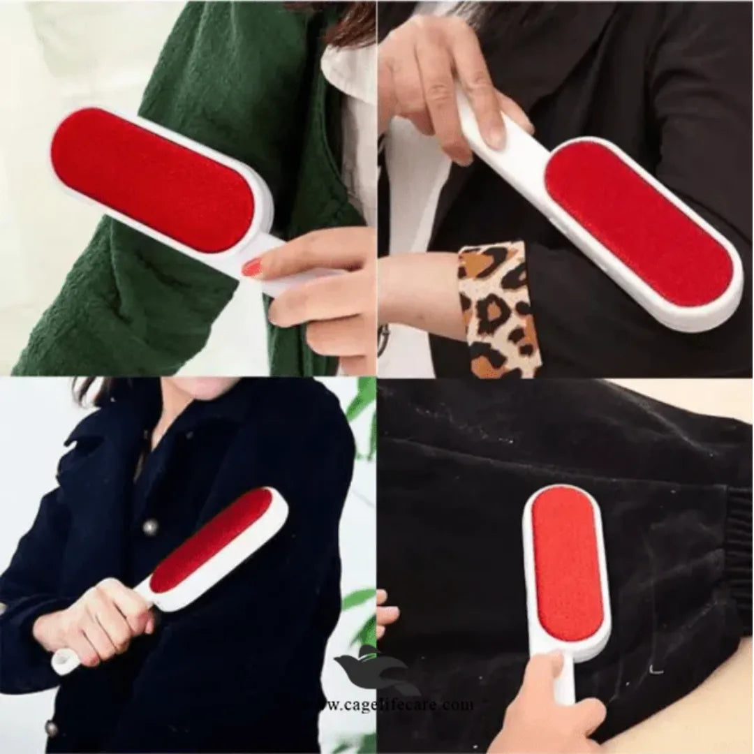 Reusable lint brush for pet hair removal on clothes and sofa