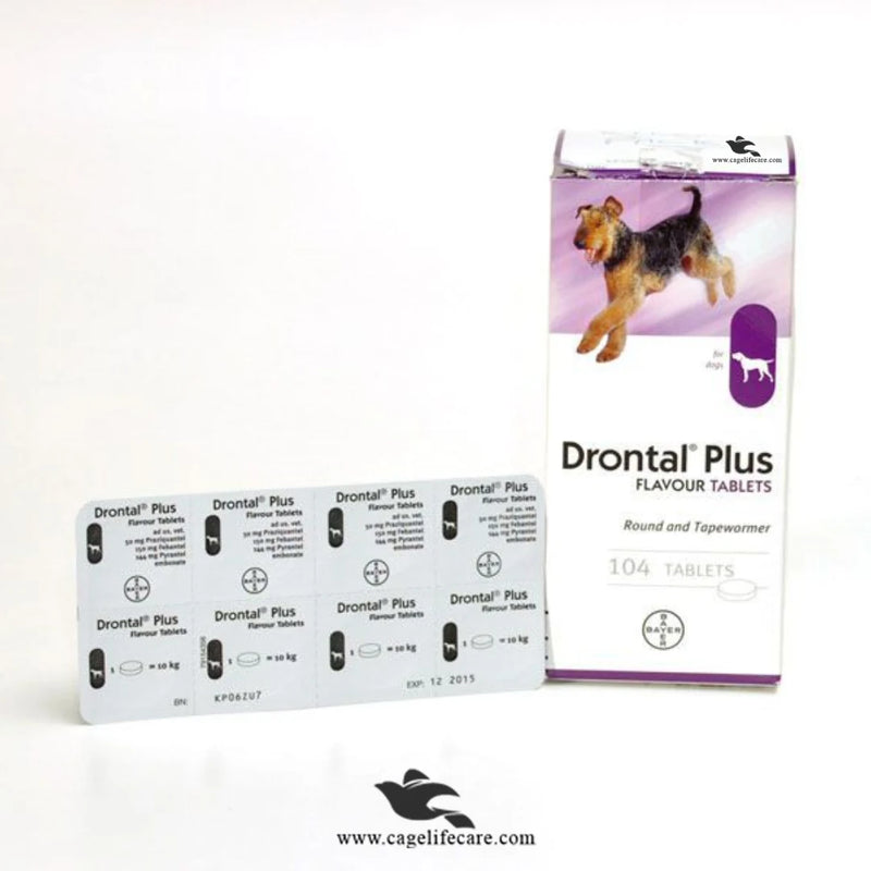 Drontal Plus for Dogs (1 Tablet) – Broad Spectrum Dewormer for Puppies & Adult Dogs