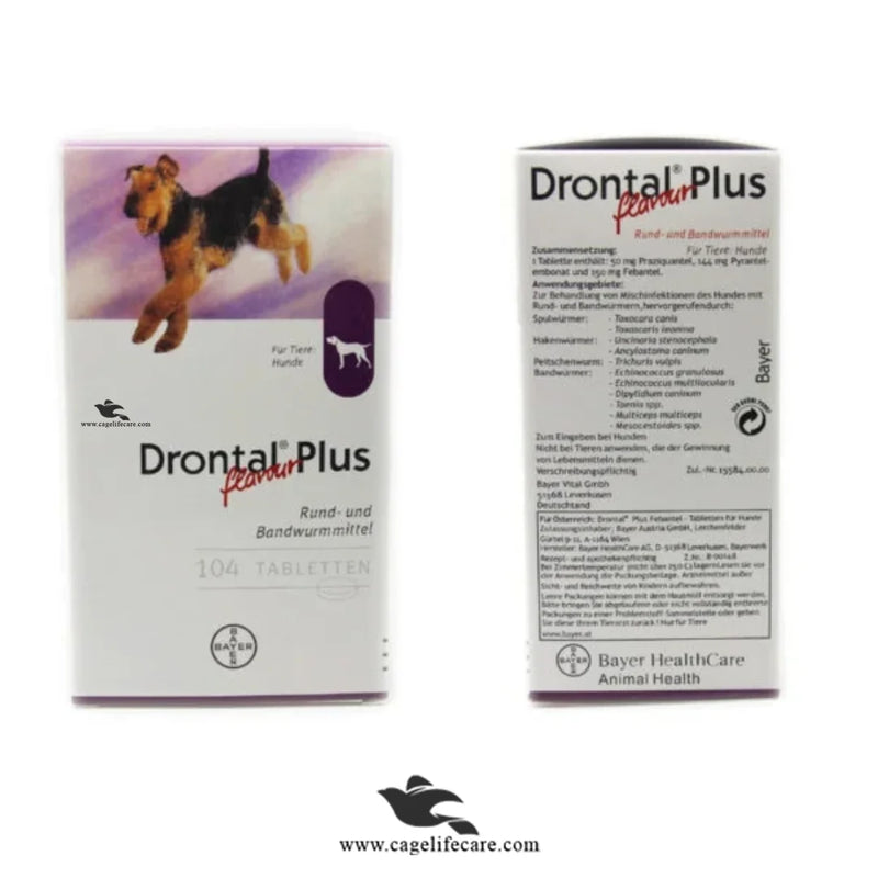 Drontal Plus for Dogs (1 Tablet) – Broad Spectrum Dewormer for Puppies & Adult Dogs