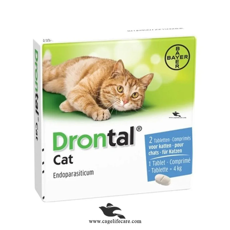 Drontal Tablet for Cats (Imported, 1 Tablet) – Broad Spectrum Wormer for Cats & Kittens