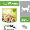 Drontal Tablet for Cats (Imported, 1 Tablet) – Broad Spectrum Wormer for Cats & Kittens