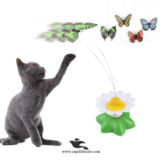 Electric Rotating Butterfly Cat Toy for Interactive Play