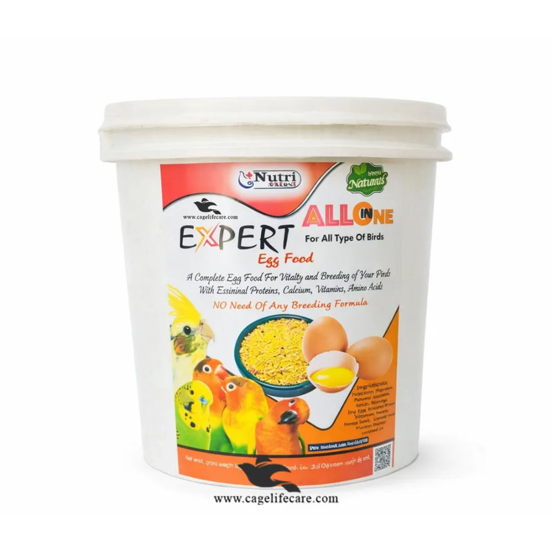 Expert Eggfood – All-in-One Dry Softfood for Finches, Budgies, Lovebirds, Cockatiels & Parrots