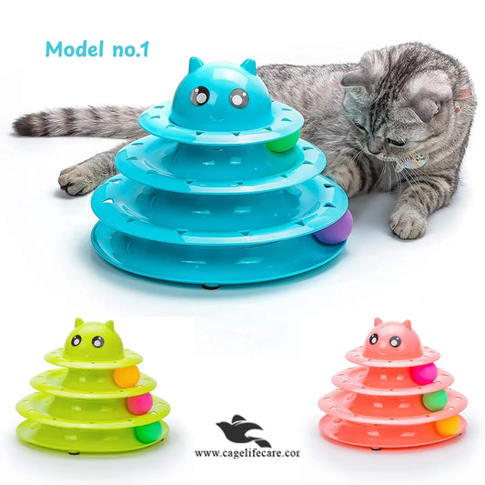Eyes Cat Hit the Ball Track Tower Toy