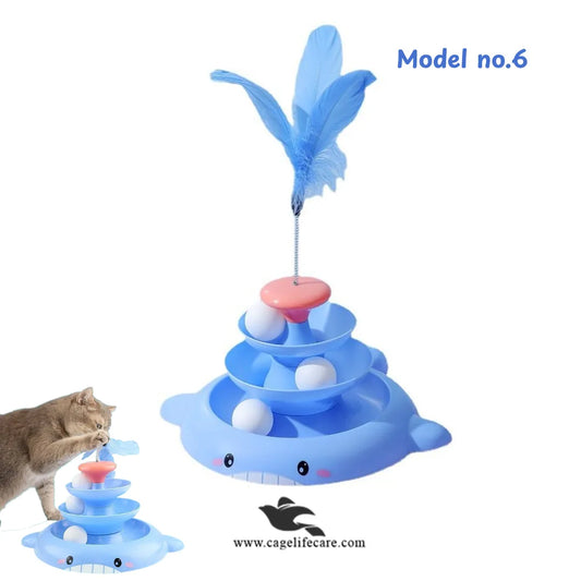 Eyes Cat Hit the Ball Track Tower Toy