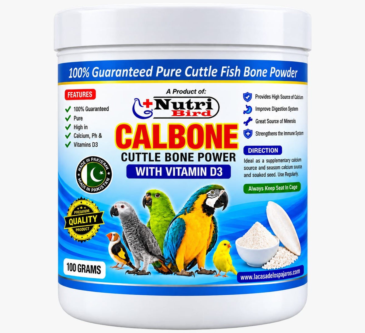 CalBone – Cuttle Bone Powder – High-Quality Calcium Supplement